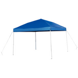 10’x10’ Blue Outdoor Pop Up Event Slanted Leg Canopy