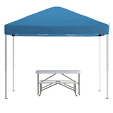 10’x10’ Blue Pop Up Event Canopy Tent with Carry Bag