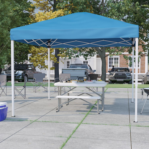 10’x10’ Blue Pop Up Event Canopy Tent with Carry Bag