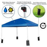 10’x10’ Blue Pop Up Event Canopy Tent with Wheeled Case