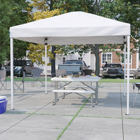 10’x10’ White Pop Up Event Canopy Tent with Carry Bag