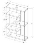 12" X 36" X 58.75" White Clear Particle Board Tempered Glass  Bookcase - WhatYouNeedSales