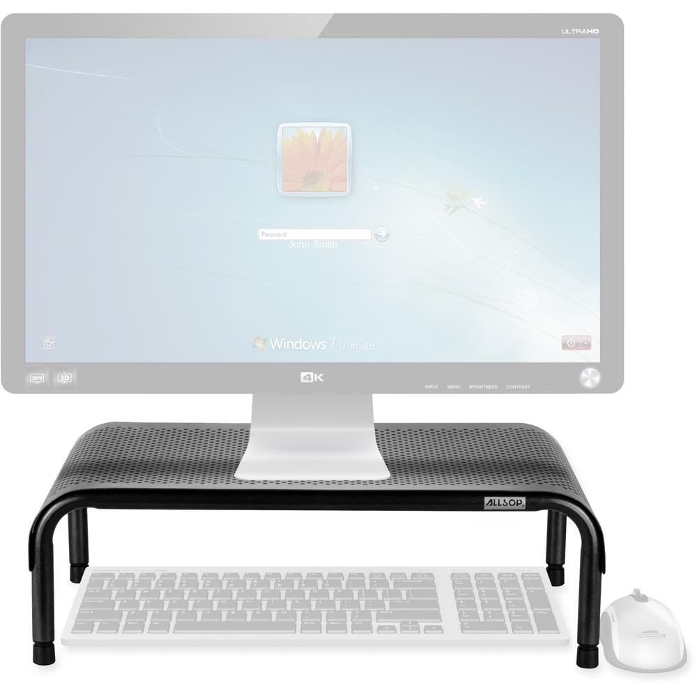 Allsop Metal Art Ergo 3 Adjustable Height Monitor Stand - Ergonomic Design