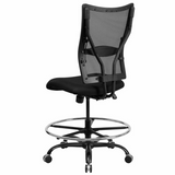 HERCULES Series Big & Tall 400 lb. Rated Black Mesh Ergonomic Drafting Chair