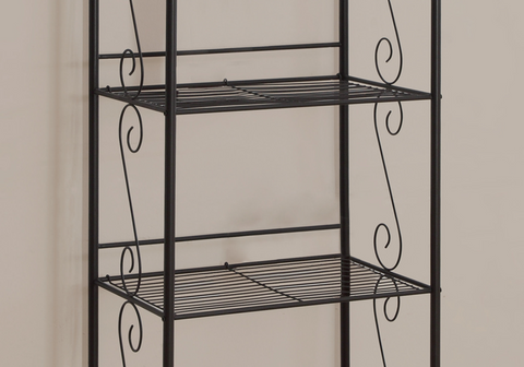 15.25" X 22" X 70" Brown Metal Shelf  Bookcase - WhatYouNeedSales