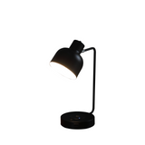 15" Black Metal Desk USB Table Lamp With Black Shade - WhatYouNeedSales