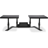 Allsop Metal Art ErgoTwin Height Adjustable Dual Monitor Stand - Pearl Black