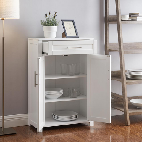 Savannah Storage Cabinet White - Organize Your Home in Style