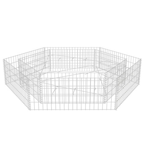 vidaXL Hexagonal Gabion Raised Bed 78.7"x68.1"x15.7" - Create a Stylish Border for Your Garden