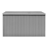 vidaXL Garden Shed 101.2"x117.3"x70.1" Metal Gray - Durable Outdoor Storage Solution