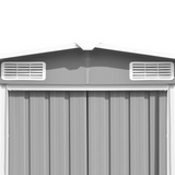 vidaXL Garden Shed 101.2"x117.3"x70.1" Metal Gray - Durable Outdoor Storage Solution