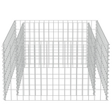 vidaXL Gabion Raised Bed Galvanized Steel 35.4"x35.4"x19.7"