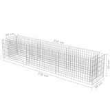 vidaXL Gabion Raised Bed Galvanized Steel 106.3"x19.7"x19.7"