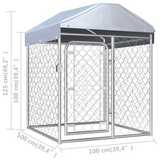 vidaXL Outdoor Dog Kennel with Roof 39.4"x39.4"x49.2" - Spacious, Secure, and Weatherproof