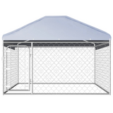 vidaXL Outdoor Dog Kennel with Roof - Provide Safety and Comfort for Your Puppy