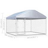 vidaXL Outdoor Dog Kennel with Roof - Provide Safety and Comfort for Your Puppy