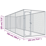 vidaXL Outdoor Dog Kennel 299.2"x75.6"x72.8" - Durable, Spacious, and Secure