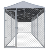 vidaXL Outdoor Dog Kennel with Roof 299"x75.6"x88.6" - Durable and Spacious Dog Kennel