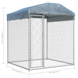 vidaXL Outdoor Dog Kennel with Canopy Top 78.7"x78.7"x88.6" | Safe and Spacious