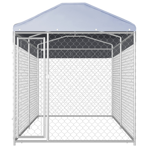 vidaXL Outdoor Dog Kennel with Canopy Top 150.4"x75.6"x88.6"