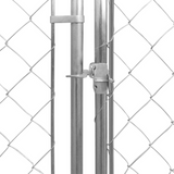 vidaXL Outdoor Dog Kennel 150.8" x 150.8" x 72.8" - Heavy-Duty Galvanized Steel, Lockable Latch, Easy Assembly