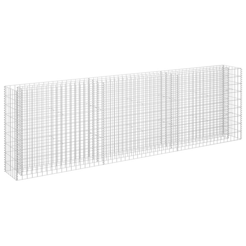 vidaXL Gabion Raised Bed Galvanized Steel 106.3"x11.8"x35.4"