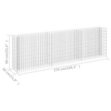 vidaXL Gabion Raised Bed Galvanized Steel 106.3"x11.8"x35.4"