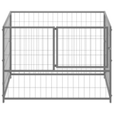 vidaXL Dog Kennel Silver 39.4"x39.4"x27.6" Steel - Outdoor Play Paradise for Your Dogs