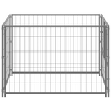 vidaXL Dog Kennel Silver 39.4"x39.4"x27.6" Steel - Outdoor Play Paradise for Your Dogs