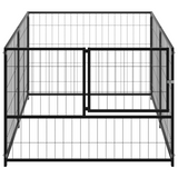 vidaXL Dog Kennel Black 78.7"x39.4"x27.6" Steel - Outdoor Play Paradise for Your Dogs