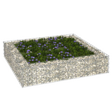 vidaXL Gabion Raised Bed Galvanized Steel 39.4"x39.4"x7.9" - Secure and Stylish Border for Your Garden