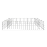 vidaXL Gabion Raised Bed Galvanized Steel 39.4"x39.4"x7.9" - Secure and Stylish Border for Your Garden