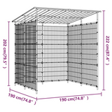 vidaXL Bicycle Shed 74.8"x74.8"x87.4" Steel Black - Sturdy and Durable Bike Shelter