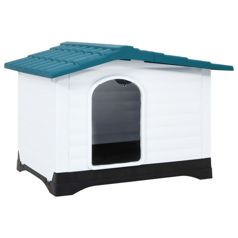 vidaXL Dog House Blue 35.6"x26.8"x26" Polypropylene - Durable Outdoor Shelter for Your Furry Friend