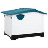 vidaXL Dog House Blue 35.6"x26.8"x26" Polypropylene - Durable Outdoor Shelter for Your Furry Friend