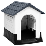 vidaXL Dog House Gray 22.4"x26.8"x26" Polypropylene - Shelter Your Dog in Comfort