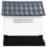 vidaXL Dog House Gray 22.4"x26.8"x26" Polypropylene - Shelter Your Dog in Comfort