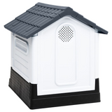 vidaXL Dog House Gray 22.4"x26.8"x26" Polypropylene - Shelter Your Dog in Comfort