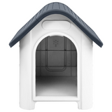 vidaXL Dog House Gray 23.2"x29.5"x26" Polypropylene - Durable Outdoor Shelter for Your Furry Friend