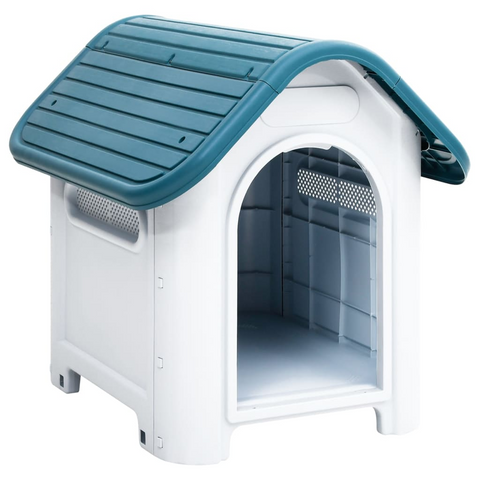 vidaXL Dog House Blue 23.2"x29.5"x26" Polypropylene - Comfortable Shelter for Your Beloved Pet