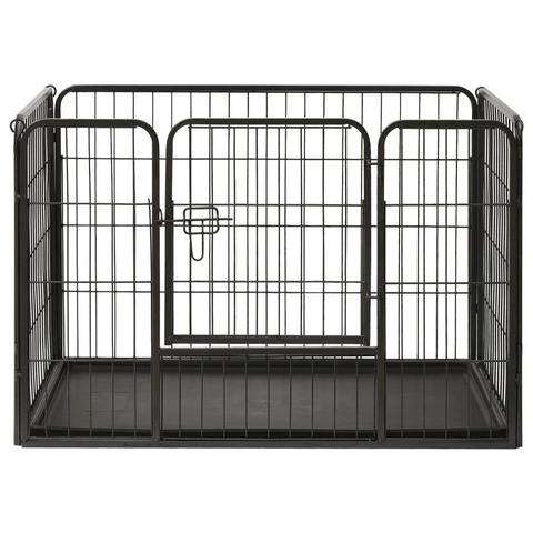 vidaXL Puppy Playpen Steel 36"x23.2"x24" - Versatile, Easy to Assemble, Indoor and Outdoor Use