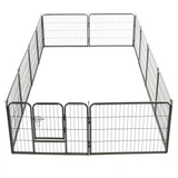 vidaXL Dog Playpen 12 Panels Steel 31.5"x23.6" Black - Safe and Spacious Play Area for Your Furry Friends