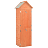 vidaXL Garden Storage Shed 28"x23.6"x83.9" Wood - Compact Design, Waterproof Roof, Easy Assembly