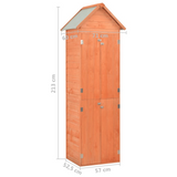 vidaXL Garden Storage Shed 28"x23.6"x83.9" Wood - Compact Design, Waterproof Roof, Easy Assembly