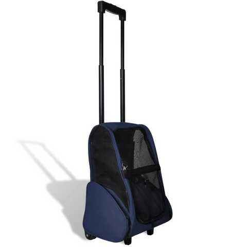 vidaXL Foldable Multipurpose Pet Trolley Blue - Lightweight and Versatile