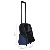 vidaXL Foldable Multipurpose Pet Trolley Blue - Lightweight and Versatile