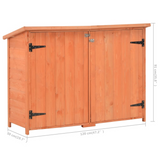 vidaXL Garden Storage Shed 47.2"x19.6"x35.8" Wood - Compact Design and Waterproof Roof