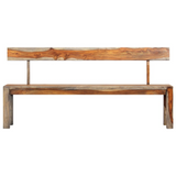 vidaXL Bench 63" Gray Solid Sheesham Wood - Stylish and Durable