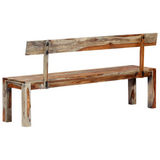 vidaXL Bench 63" Gray Solid Sheesham Wood - Stylish and Durable