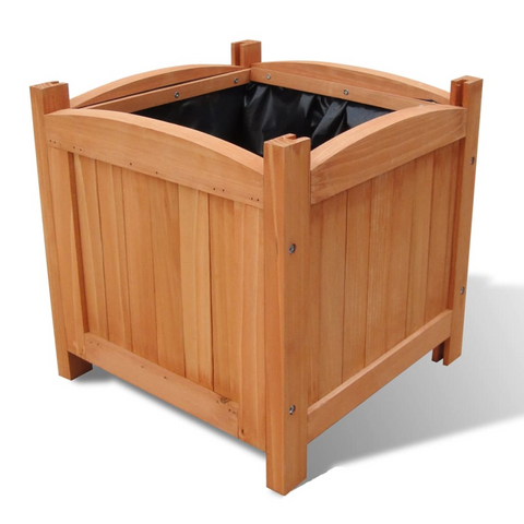 vidaXL Raised Beds 4 pcs 11.8"x11.8"x11.8" - Durable Weather-Resistant Solid Wood Planters